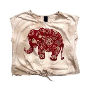 Swell Big Girls Ellie Casual Active Tie Front Tee T-Shirt Size 12